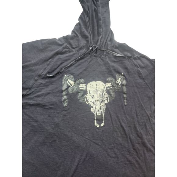 Under Armour Project Rock Hoodie Men XXL Bull Skull Graphic Short Sleeve Loose - Picture 13 of 16